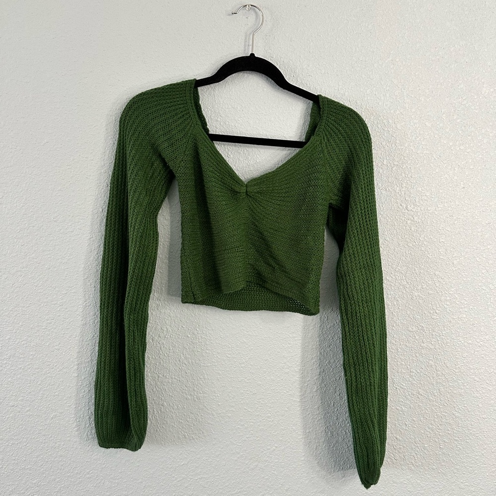 Green Knit Top